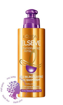 کرم مو محافظت کننده مدل Amla Curl مناسب موهای فر و مجعد حجم 200 میل لورال ا L'Oreal Paris Elseve Amla Oil Curl Enhancer Hair Care Cream 200ml