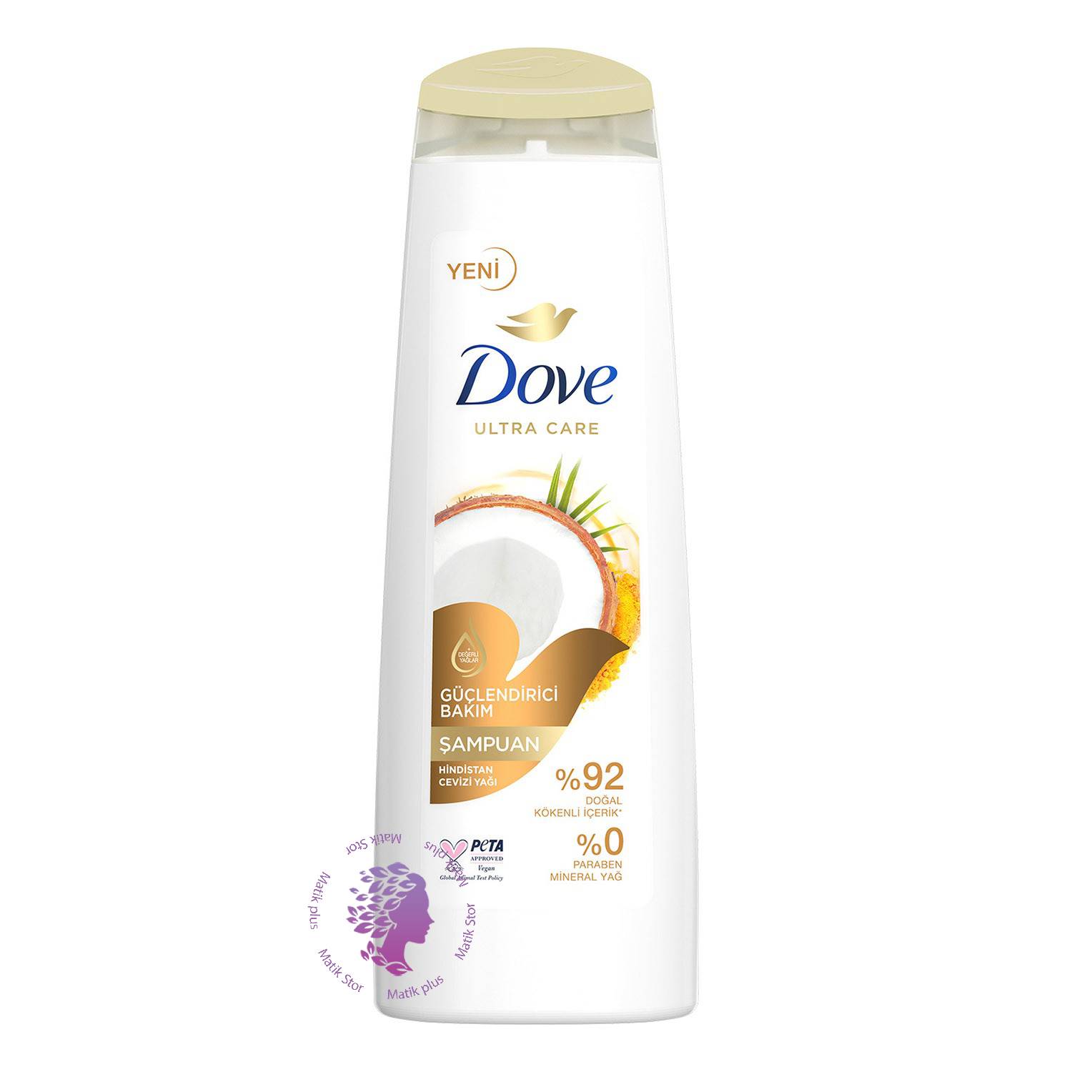 شامپو نرم کننده مو حاوی عصاره نارگیل و زردچوبه Dove