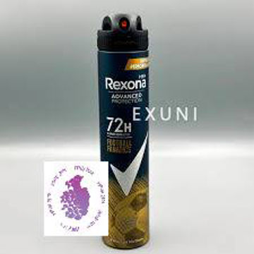 اسپری بدن مردانه  rexona مدل V8 دارای ماندگاری 72 ساعته حجم 200 میل