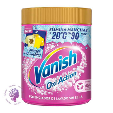 پودر لکه بر لباس ونیش Vanish مدل Oxi Action بهبود دهنده رنگ لباس وزن 400گرم