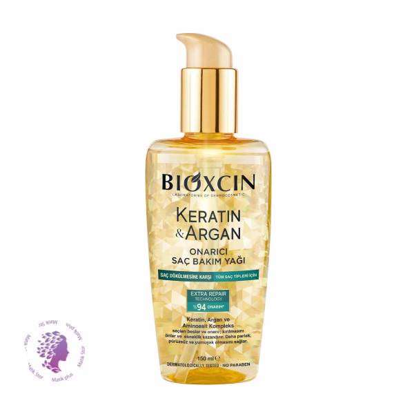 سرم مو آرگان KERATIN & ARGAN REPAIRING HAIR CARE OIL احیا کننده قوی مو حجم150ml اصل