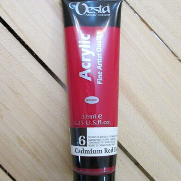 رنگ اکریلیک  مدل 6 Cadmium Red Deep Hue حجم 75 میلی لیتر