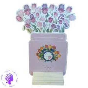 تقویم رومیزی پایه چوبی سال 1405 مدل گلدان