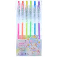 خودکار رنگی فشاری 6 رنگ فلورسنت 2215