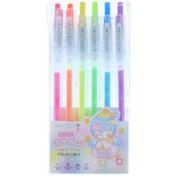 خودکار رنگی فشاری 6 رنگ فلورسنت 2215