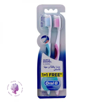 مسواک اورل بی مدل GUM AND ENAMEL CARE سری خیلی نرم بسته 2 عددی