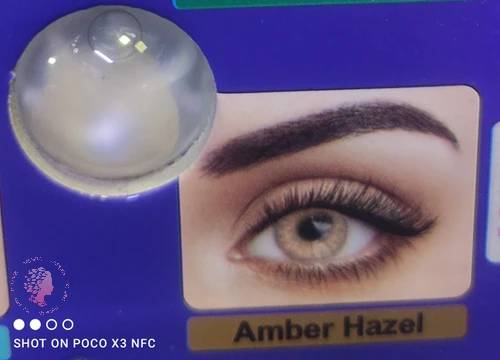 لنز amber hazel عسلی روشن