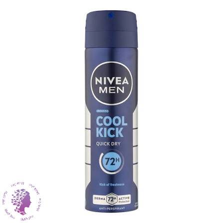 اسپری ضد تعریق مردانه مدل cool kick با رایحه خنک و ماندگاری 72 ساعته، بدون الکل، حجم 150 میلی‌لیتر