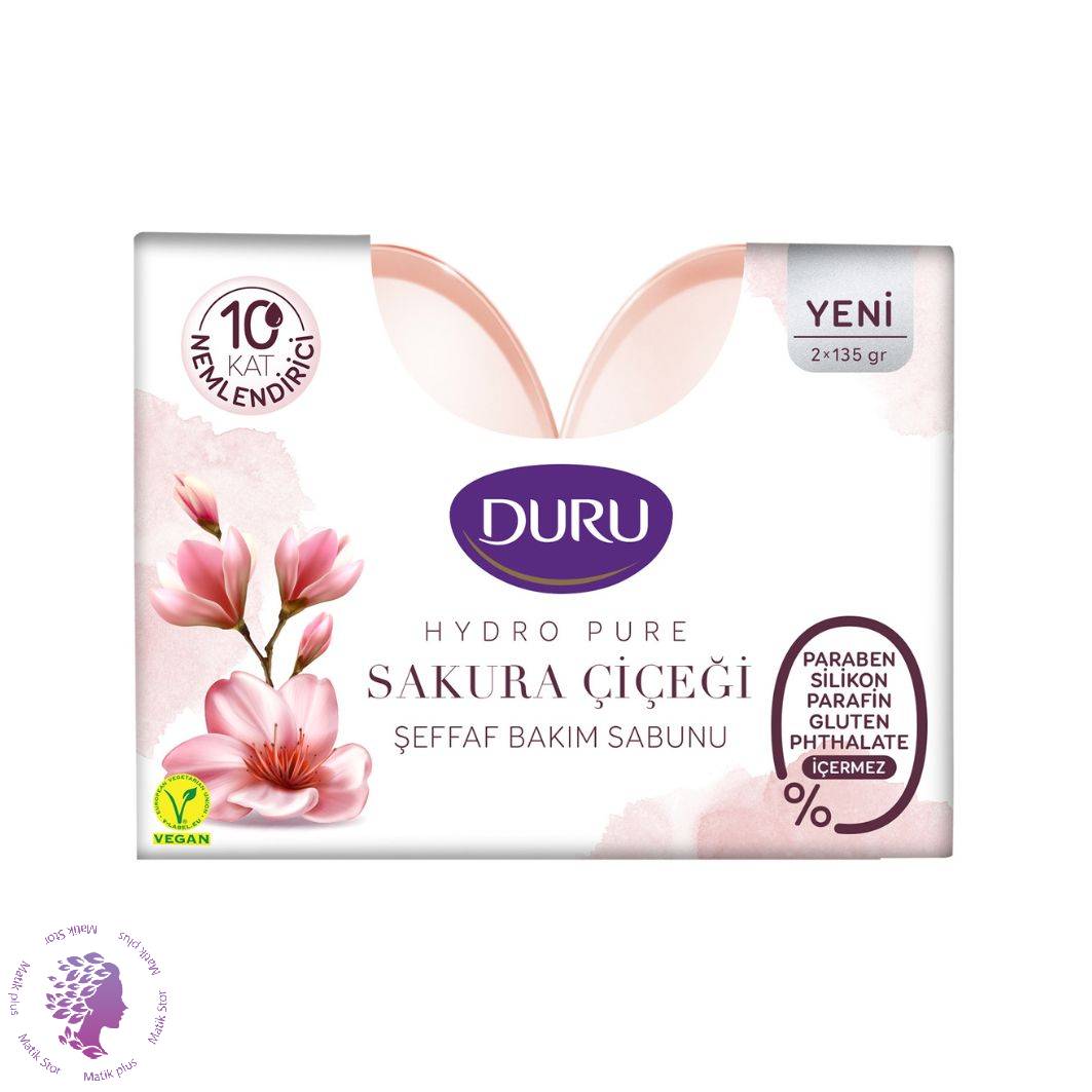 صابون دورو Duru گلیسرینه رایحه شکوفه گیلاس دو عددی 270 گرم