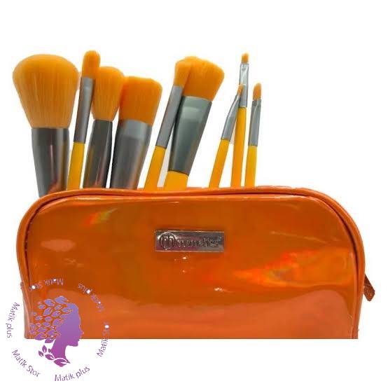 ست براش کیف دار بی اچ کازمتیکس BH Cosmetics مدل هلوگرامی نارنجی