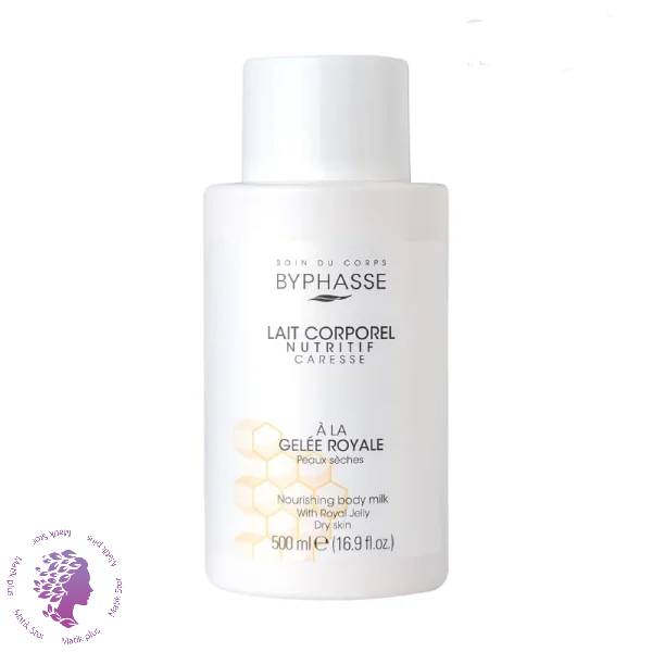 شیر بدن مغذی بایفاس GELEE ROYALE حاوی ژل رویال 500 میل BYPHASSE NOURISHING BODY MILK WITH ROYAL JELLY DRY SKIN